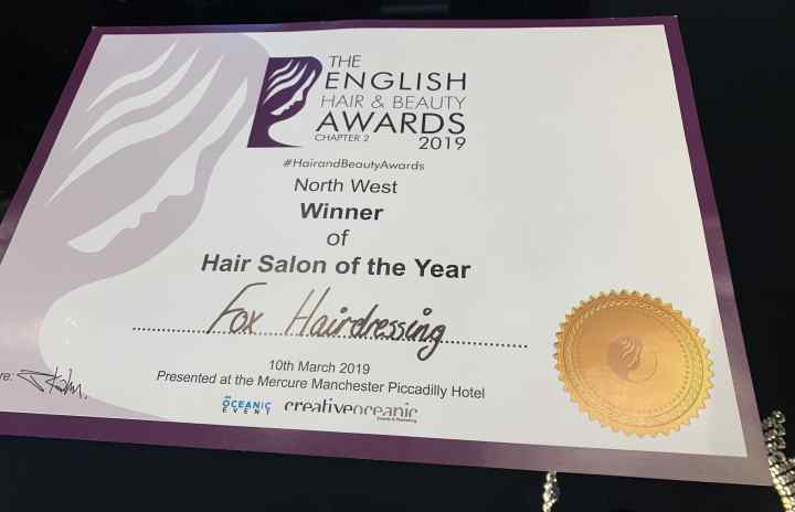 Fox Hairdressing Team English Hair & Beauty Awards 2019